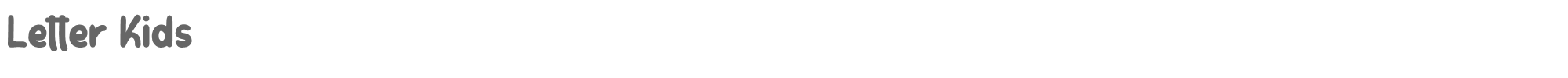 Letter Kids Letter Kids Demo.ttf font preview